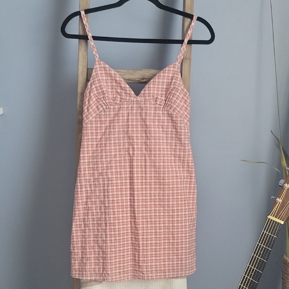 Full Tilt Pink Plaid Dress
